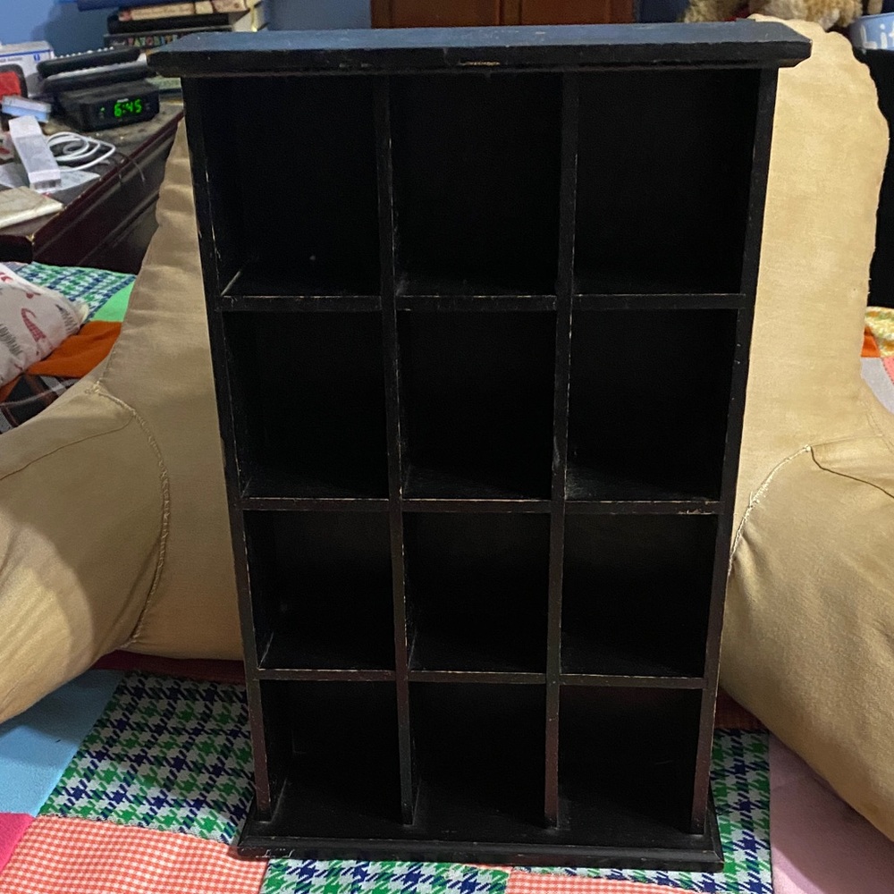 Fixer upper black trinket shelf
